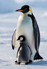 Obraz premium emperor penguin in polar regions