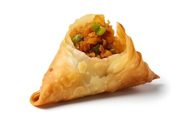 samosa with a white background