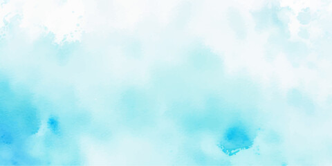 abstract soft brush painted white and blue watercolor background.	