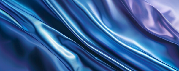 Fototapeta premium An abstract background with a smooth titanium metallic panel, showcasing a subtle iridescent sheen, set against a gradient of cool blues and purples. The sophisticated metal finish creates a refined