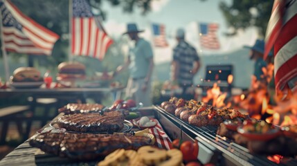 Independence Day BBQ Bash: Delicious Cookout Celebration, Generative AI