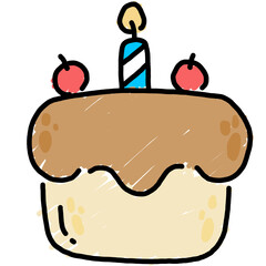 cartoon birthday cake