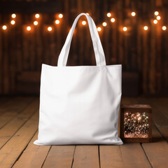Empty tote bag mockup