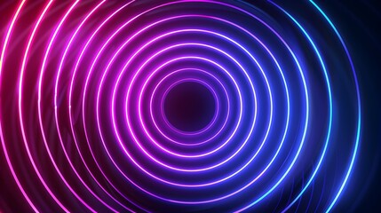 Obraz premium A colorful, neon-lit circle with a black center
