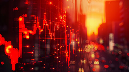 Economic Recession: Dynamic Downward Trend Chart