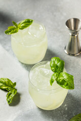 Refreshing Boozy Basil Gin Smash