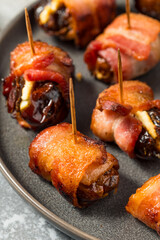 Warm Bacon Wrapped Dates