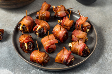Warm Bacon Wrapped Dates