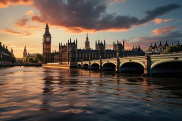 Naklejka premium The Liberty Statue with One World Trade Building Center on the Hudson River and , generative IA