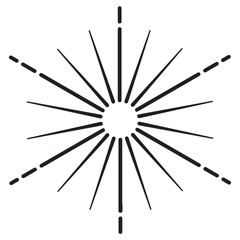 Vintage Sunburst Shapes. Vector Illustration