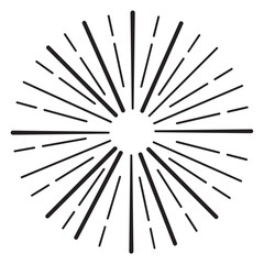 Obraz premium Vintage Sunburst Shapes. Vector Illustration