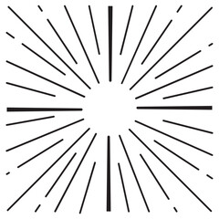 Fototapeta premium Vintage Sunburst Shapes. Vector Illustration