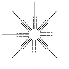 Vintage Sunburst Shapes. Vector Illustration