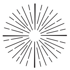 Obraz premium Vintage Sunburst Shapes. Vector Illustration