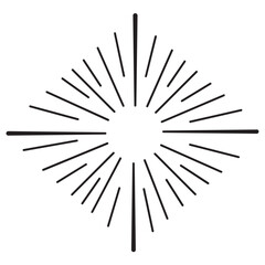 Obraz premium Vintage Sunburst Shapes. Vector Illustration