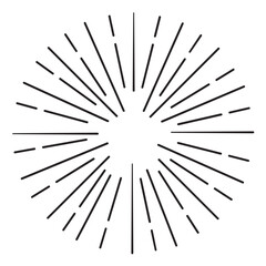 Obraz premium Vintage Sunburst Shapes. Vector Illustration
