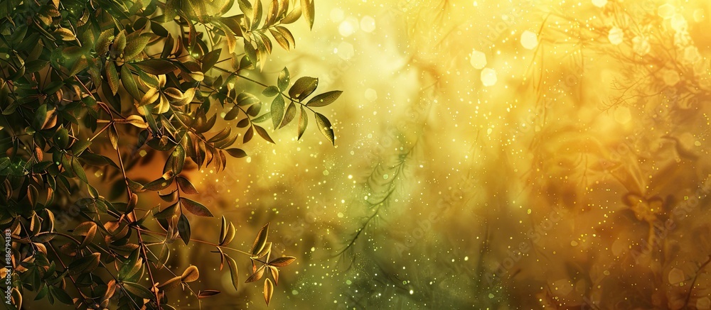 Poster Nature-themed abstract with a background setting. Add your text in the copy space image.