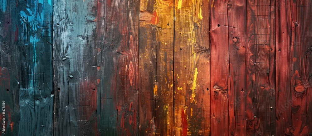 Poster wooden background with paint strokes for a copy space image