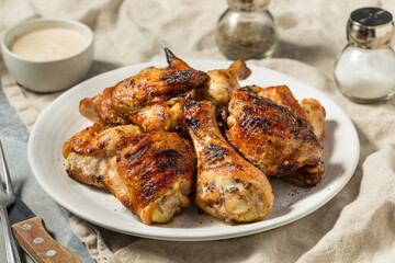 Homemade Barbecued Chicken Wings and Legs
