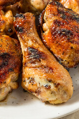 Homemade Barbecued Chicken Wings and Legs