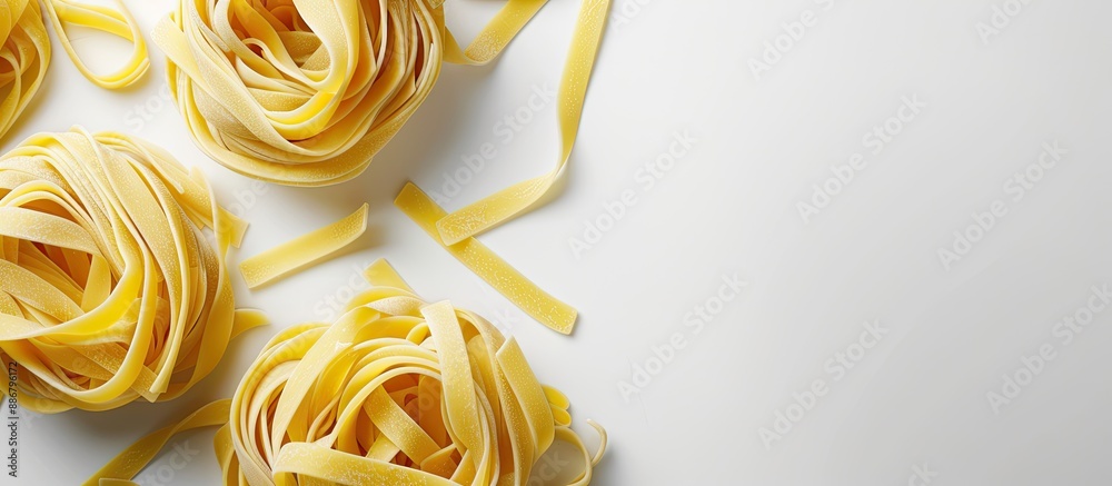 Aufkleber italian pasta noodles displayed on a white backdrop with room for adding text or other elements.