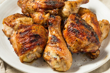 Homemade Barbecued Chicken Wings and Legs