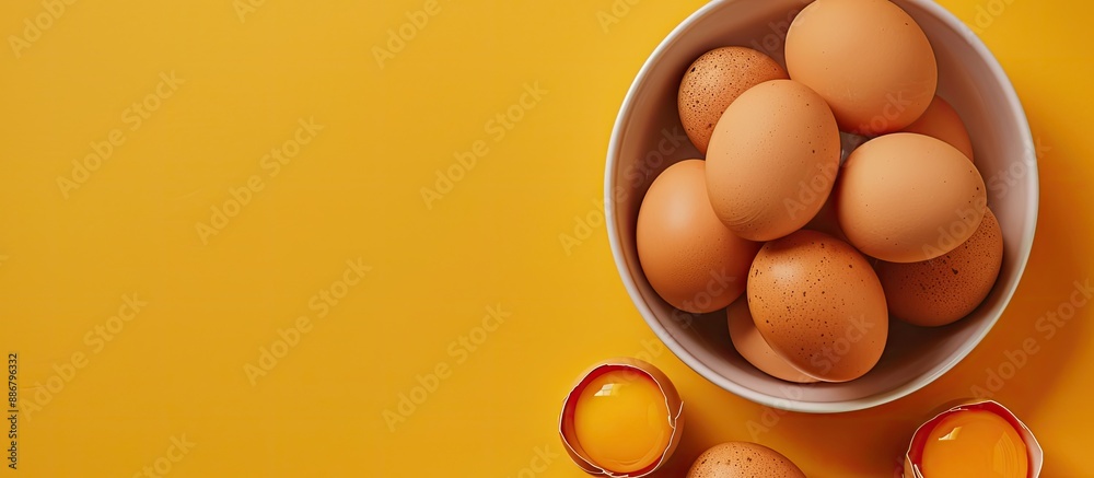 Poster eggs with a lot of copy space image