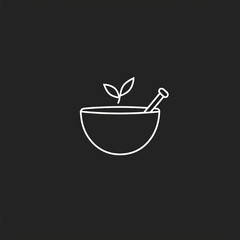 simple logo minimalistic, representing natural health remedies and nutrition therapy