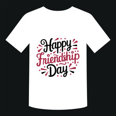 Naklejka premium Happy Friendship Day Typography design