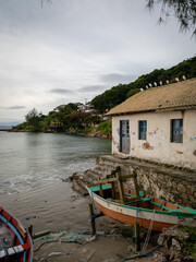Obraz premium fishing village on the island