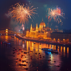 St. Stephen's day, aug. 20, Budapest, Hungary