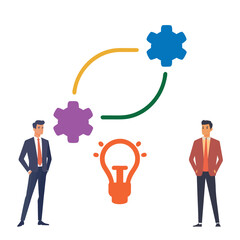 Business management concept, business. Vector concept. Service.
