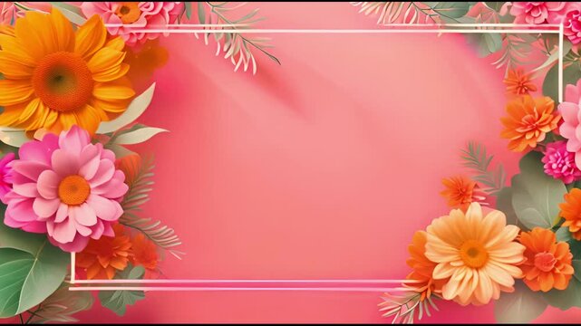 Beautiful floral spring festive background with flowers have copy space for text.