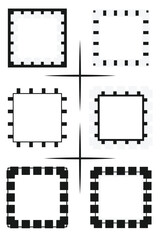 sketch frame border. Simple doodle rectangle pencil frame border shape for text quote template