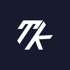 TK logo design vector template