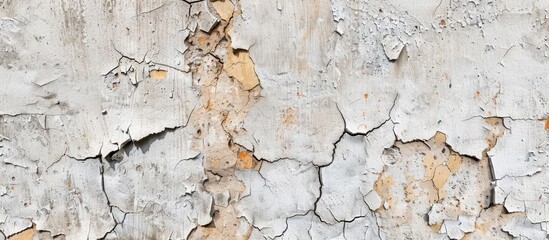 High-resolution textures of a concrete wall with cracked and peeling paint, ideal for creative projects with copy space image.