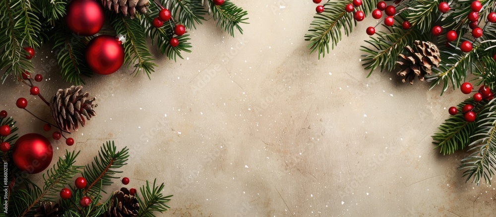 Poster festive backdrop with a copy space image for christmas.