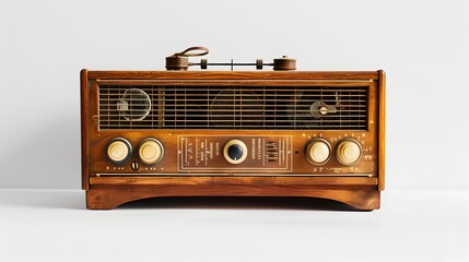 Fototapeta premium Radio receiver on white background. 