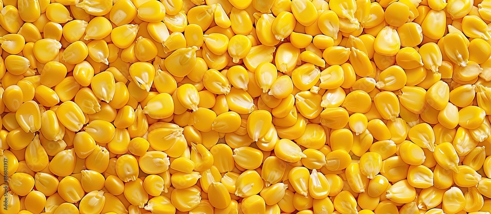 Aufkleber corn grain's yellow pattern creates a backdrop with room for text, ideal for product and food contex