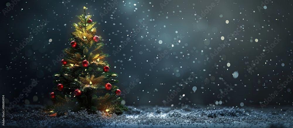 Poster a christmas tree with room for added images or text.