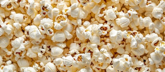 Background with popcorn as a copy space image.