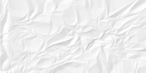 White wrinkly backdrop paper background. panorama craft wrinkly paper texture background, crumpled pattern texture. paper crumpled texture. white fabric crushed textured crumpled.