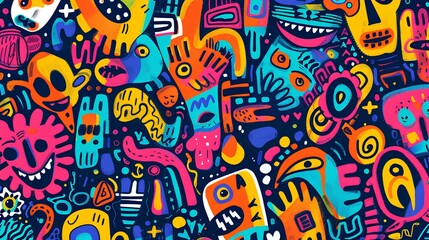 Abstract Doodles background 