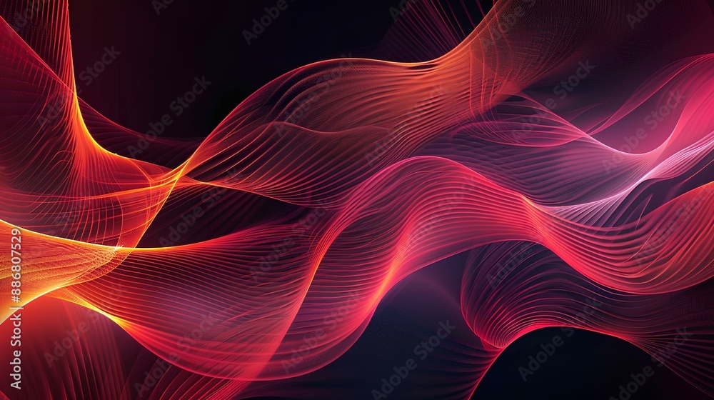 Poster abstract lines background with dynamic