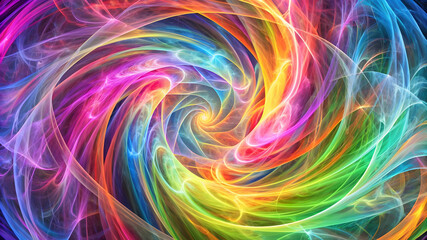 Obraz premium A mesmerizing swirl of vibrant colors, dancing and intertwining like smoke in the air.