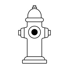 Fire Hydrant Icon Symbol. Vector Illustration Isolated on White Background.