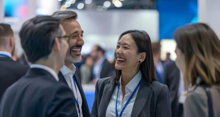 At trade shows, networking thrives as Asian women engage with industry peers and foster business growth.