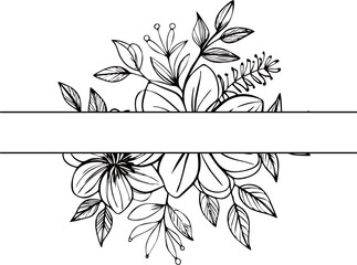 floral vector for sign illustration