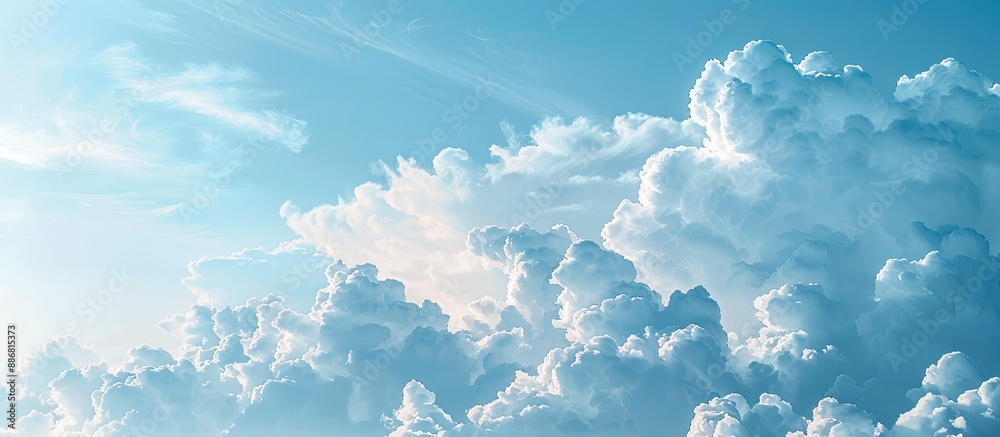 Poster Attractive clouds in the sky with copy space image.