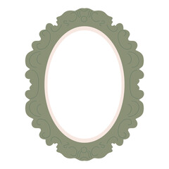 Decorative victorian border for art gallery, painting. Baroque style border, classic design. Flat vector illustration.